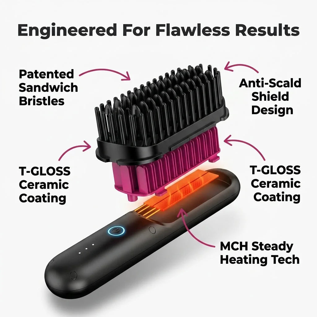 Brosse Lissante Pro Lisse Élégant et Coiffé en Quelques Minutes — photo 5