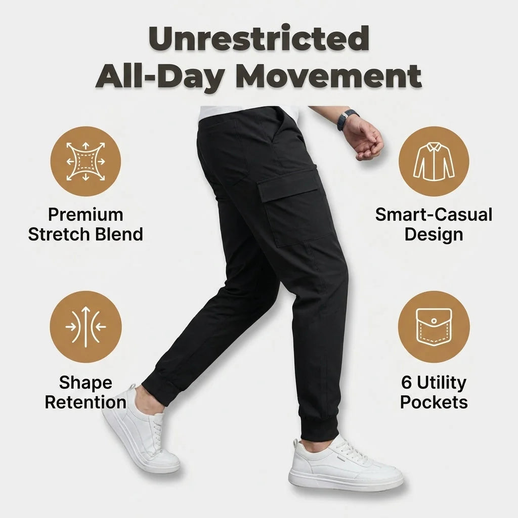 Premium Stretch Cargo-Jeans – Komfort und Stil