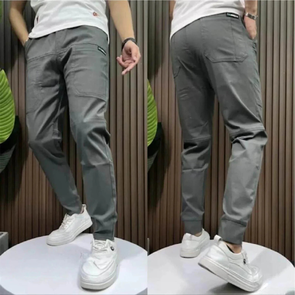 Premium Stretch Cargo-Jeans – Komfort und Stil — Grau, Bild 7